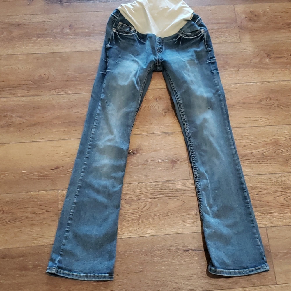 Maternity jeans w/built in belly band
